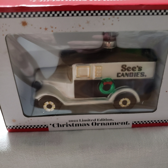 Brand New 2022 Limited Edition "See's" Candy Glass Christmas Ornament - Picture 2 of 7